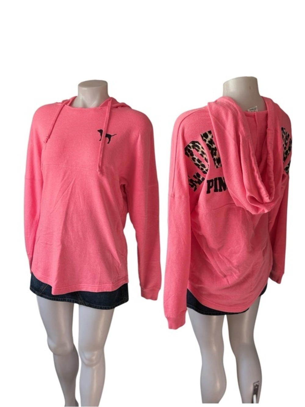 PINK Victoria's Secret Bright Pink Pullover Hoodie